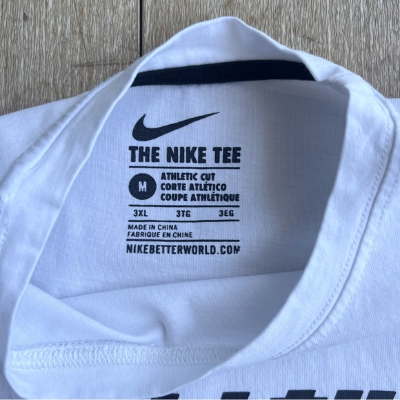 Nike Just Do It Korean Logo Print White T-shirt - Picture 3 of 5
